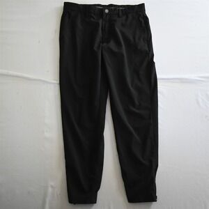Primo 32 Short Black Mens Slim Performance Stretch Zip Cuff Golf Jogger Pants‎